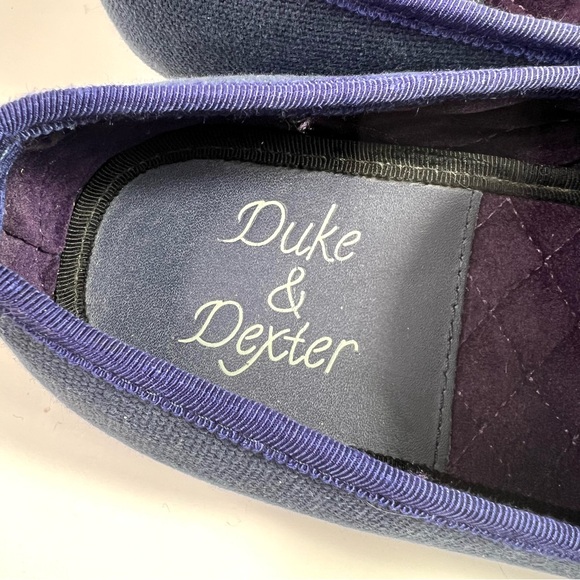 Duke & Dexter Blue Canvas Loafers Size 9 - Picture 4 of 12